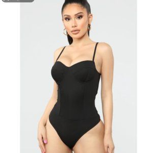 Fashion Nova-Came For More Bodysuit - Black Small